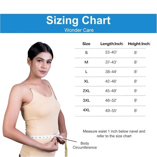 Wonder Care Abdominal Belt post c section delivery post operative care compression tummy slimming belt adjustable body shaper (3XL)