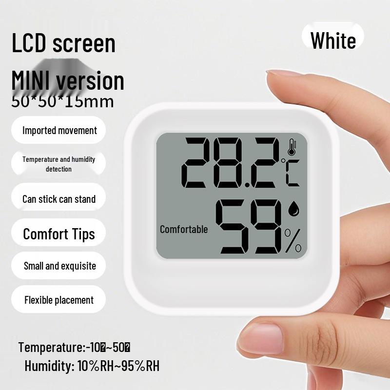 Mini digitální termo-vlhkoměr pro vnitřní/venkovní použití: Ideální pro dětské pokoje a skleníky.