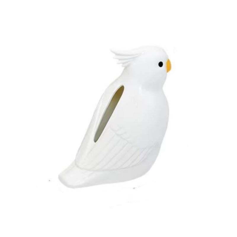 BRCeramic Tissue Box Cartoon Bird Parrot Simulated Animals Toilet Paper Box Napkin Holder Paper Towel Holder Desk StorageEY