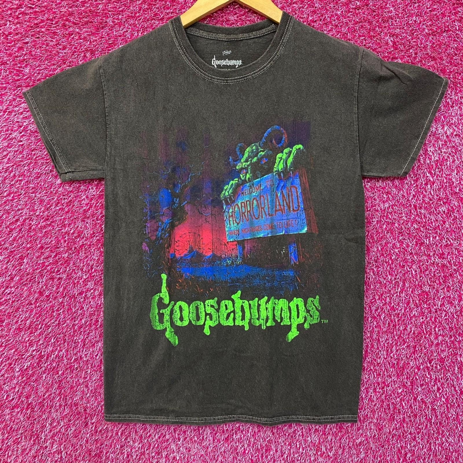 Goosebumps Welcome to Horrorland Graphic Design 100% Cotton T-shirt Mens Tees Top L