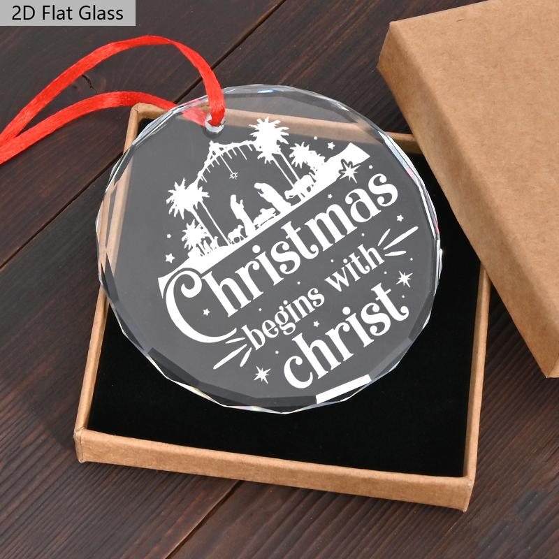 1pc/2pcs Christmas Acrylic Ornament,Spirit and Festive Holiday Decor,Perfect Reminder of The True Essence of Christmas,deal Gift for Family and Faith