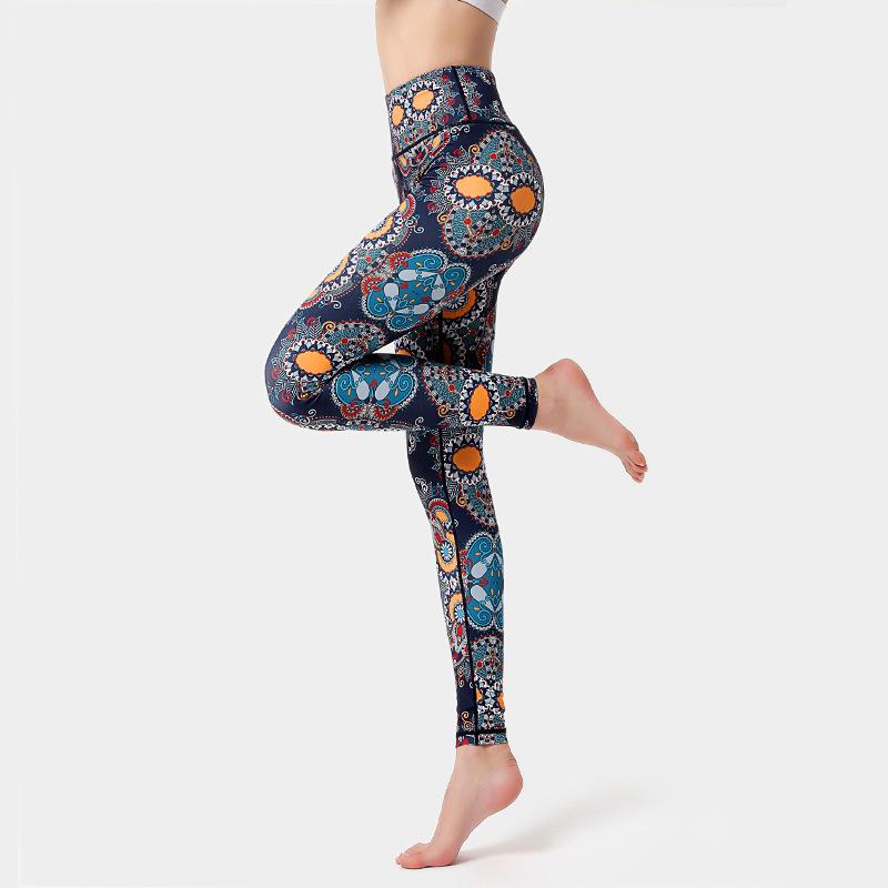 New Print Yoga Leggings for Women High-Waisted Butt-Lifting Sports Tights Fitness Base Layer Dance Workout Leggings