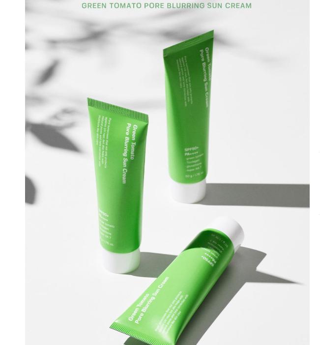SUNGBOON EDITOR Green Tomato Pore Blurring Sun Cream SPF50+ PA++++ 50g