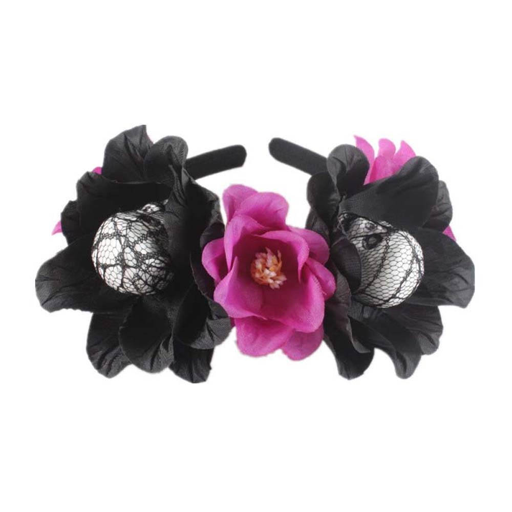 Rose Flower Crown Halloween Skull Hair Hoop Halloween Flower Hairbands  Kids/Children