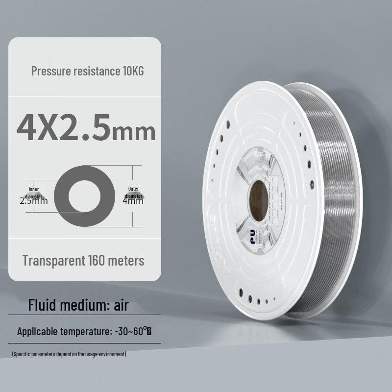 

PU Transparent High-Pressure Air Hose - 160m Roll
