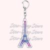 Retro France I Love Paris Eiffel Tower Keychains French Stamps Keyring for Accessories Bag Key Chain Jewelry Fans Friends Gifts