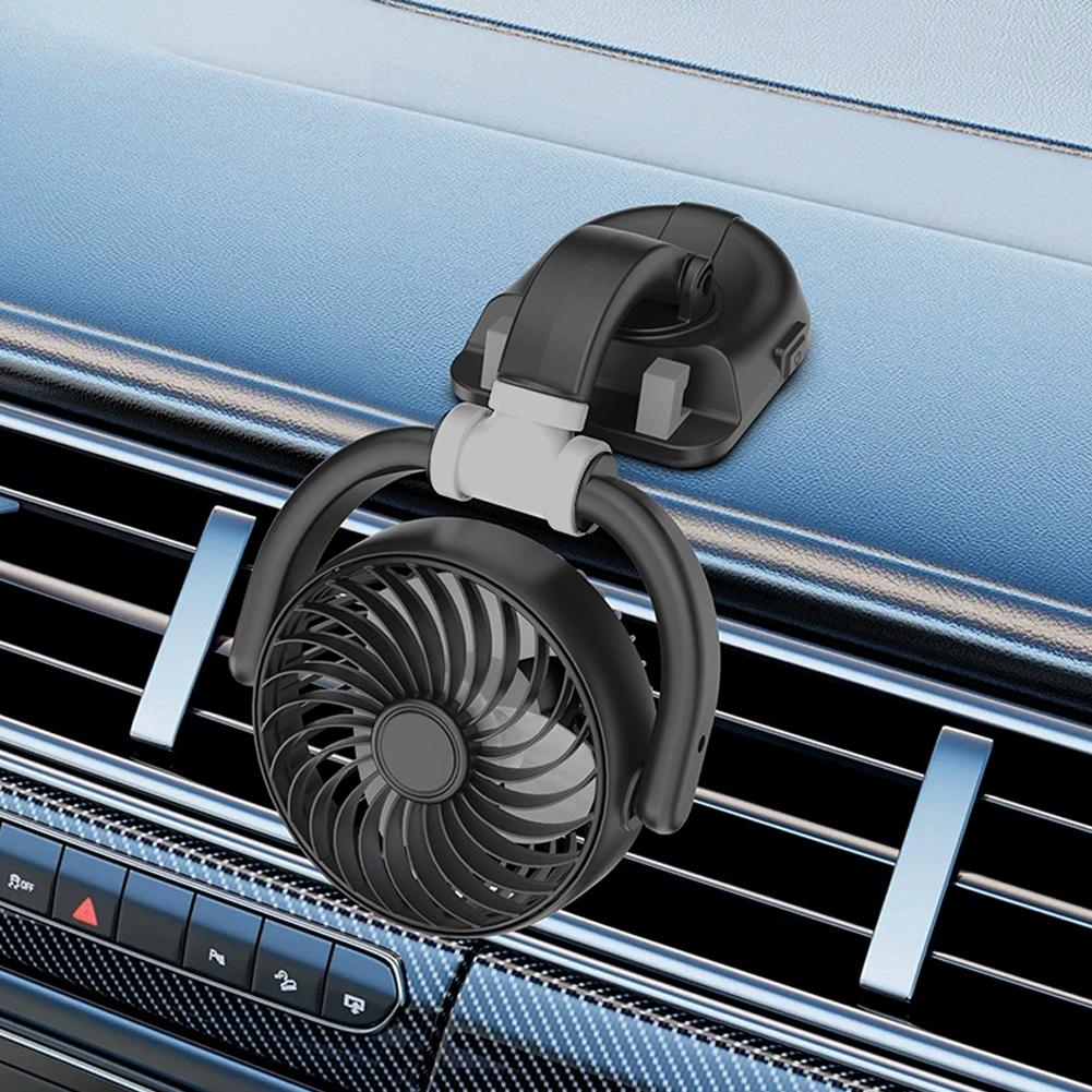 New Car Mounted Dual Head Fan Adjustable Multifunctional Car Mini Dual Head Small Fan For Household Use