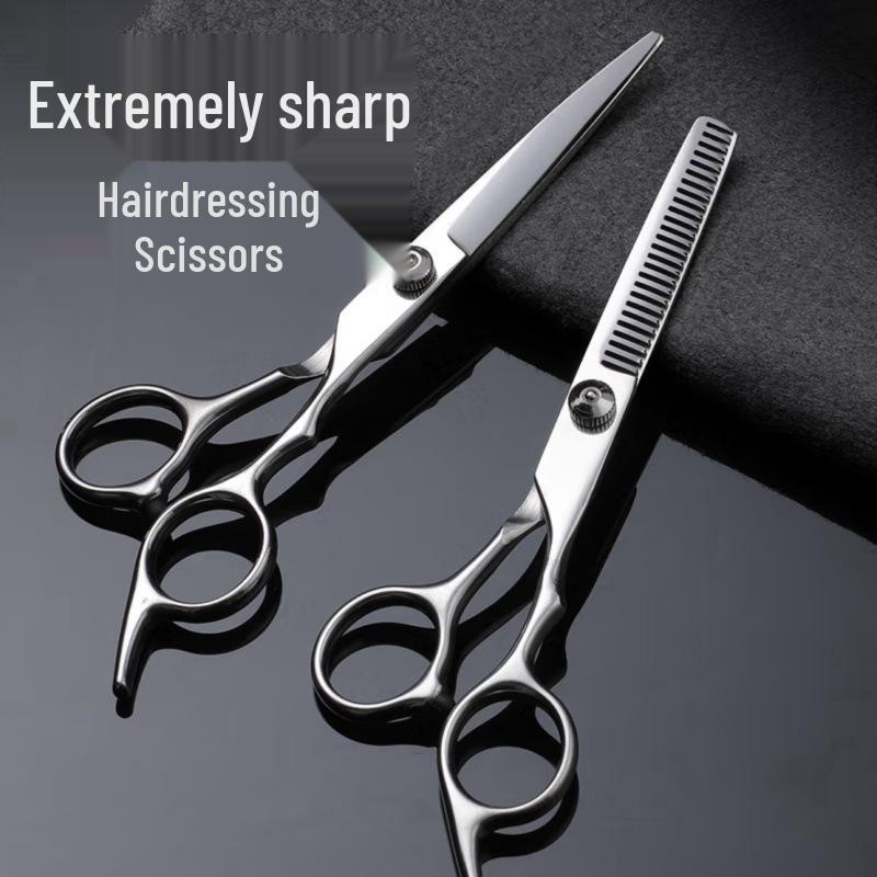 Stainless Steel Professional Barber & Pet Scissors Set - Thinning & Flat-blade Hairdressing Shears