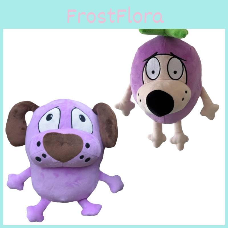 Dog Courage Eggplant Plush Toy Cartoon Stuffed Animal Doll Kids Birthday Gift