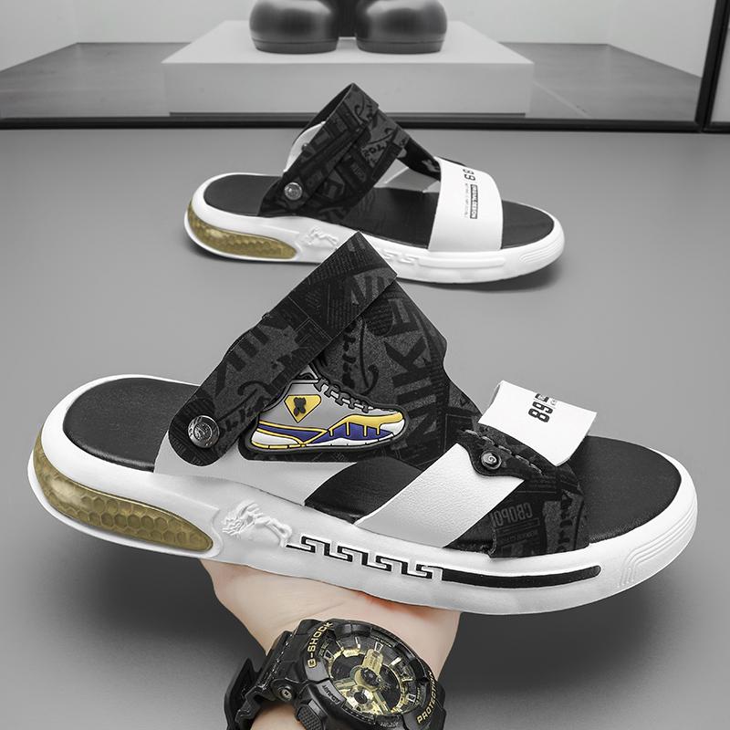 

Fashion CYYTL Mens Summer Slippers Casual Shoes Beach Sandals Outdoor Slides Leather Walking Comfort Fashion Lightweight Luxury Designer 39