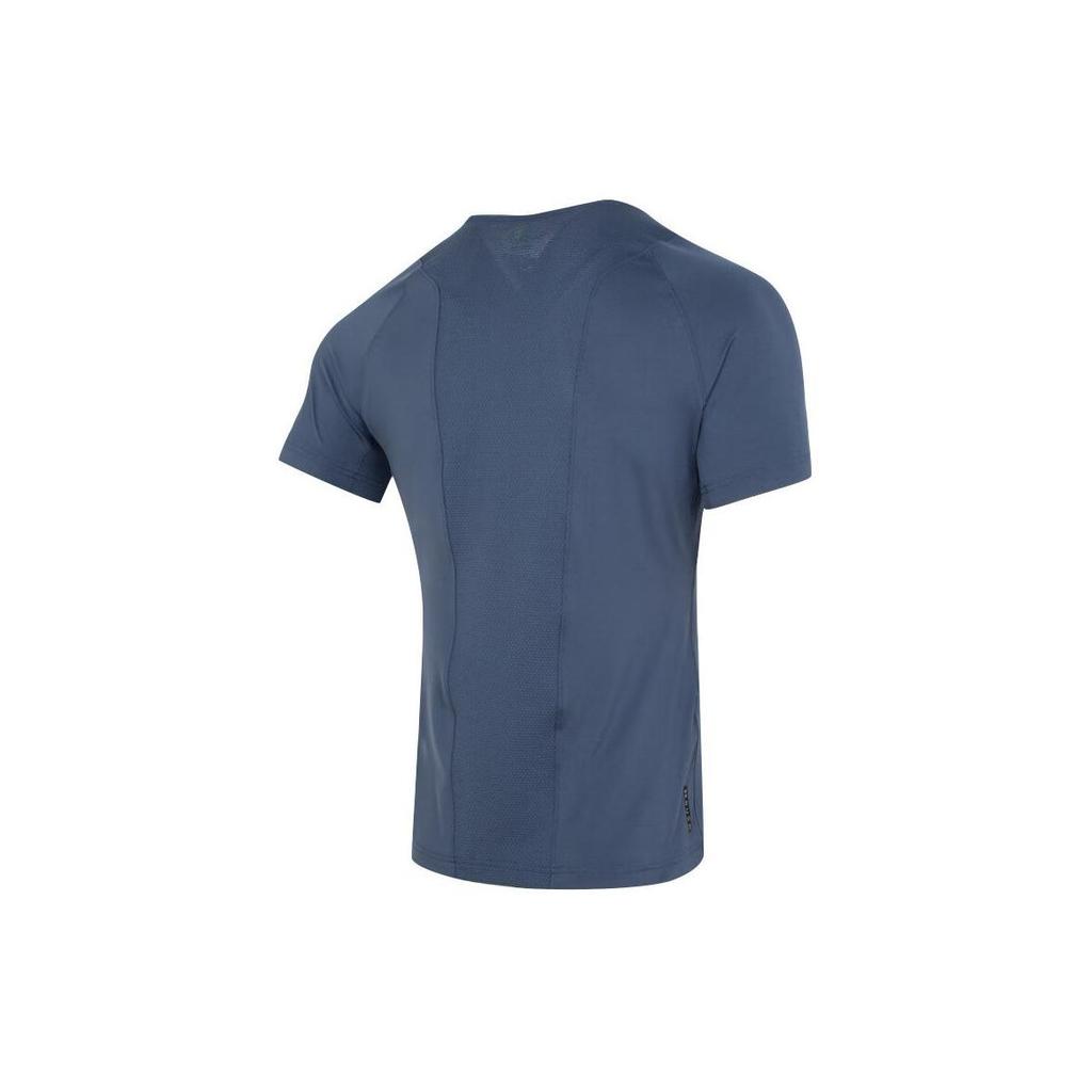 Under Armour Solid Color Running Training Crew Neck Short Sleeve Raglan T-Shirt Men Tops Blue 1383700-044