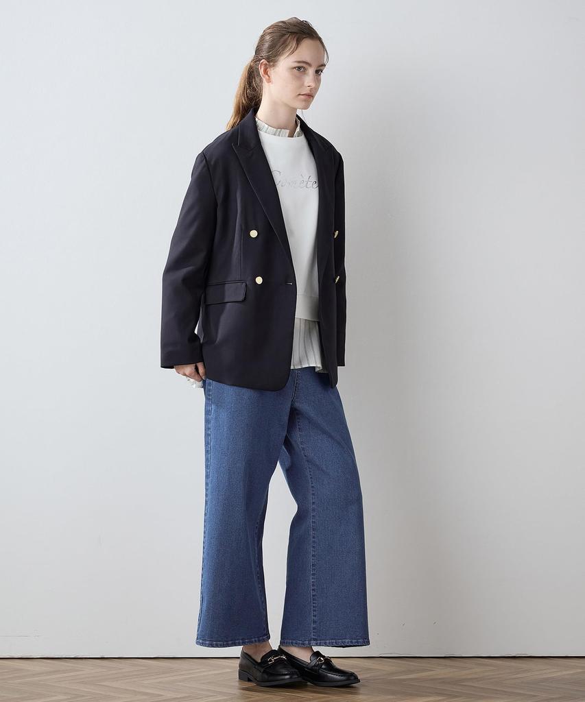 Souk Tailored Jacket for Women Navy [Le Holiday] W-breasted 295074,