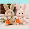 Adorable Lapin en Peluche Jouet Animal en Peluche Ultra Doux Oreiller Lapin Câlin Cadeau