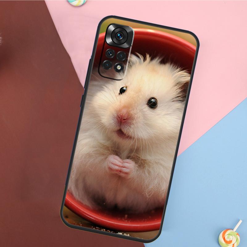 Cute Lovely Pet Hamster Cover For Xiaomi Redmi Note 14 13 Pro 12 11 9 10 9S 10S 11S 12S Redmi 14C 10C 12C 13C Case