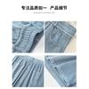 Tencel Jeans Women's New Blue Spring and Autumn Narrow Version Straight Small Casual Skinny High Waist Wide Leg Pants