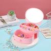 Kids' Double-Layer Cartoon Jewelry Box - Cute DIY Hair Accessory Storage with Drawer