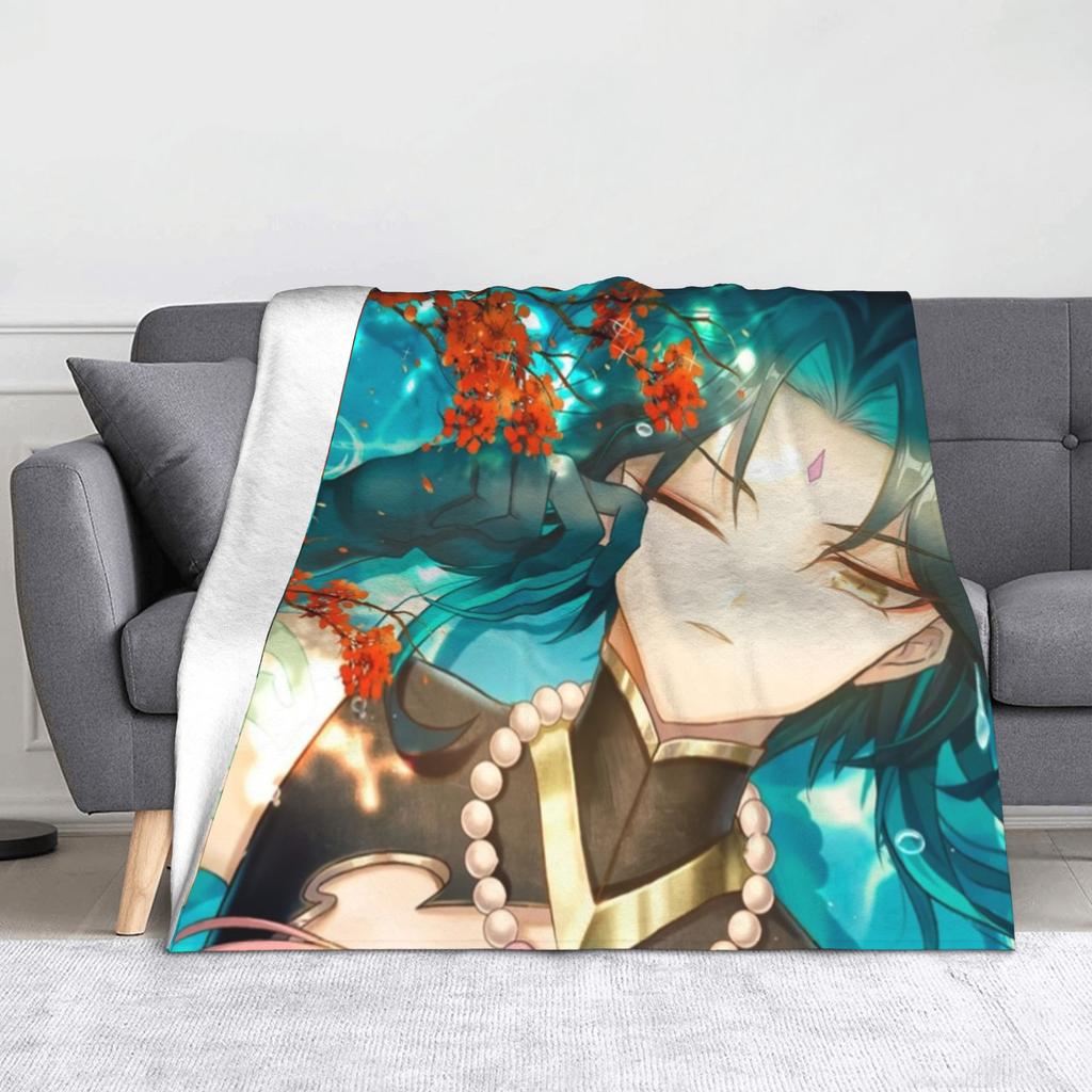 Gorou Genshin Impact Game Blanket Fleece All Season  Multi-function Soft Throw Blankets for Home Couch Plush Thin Quilt