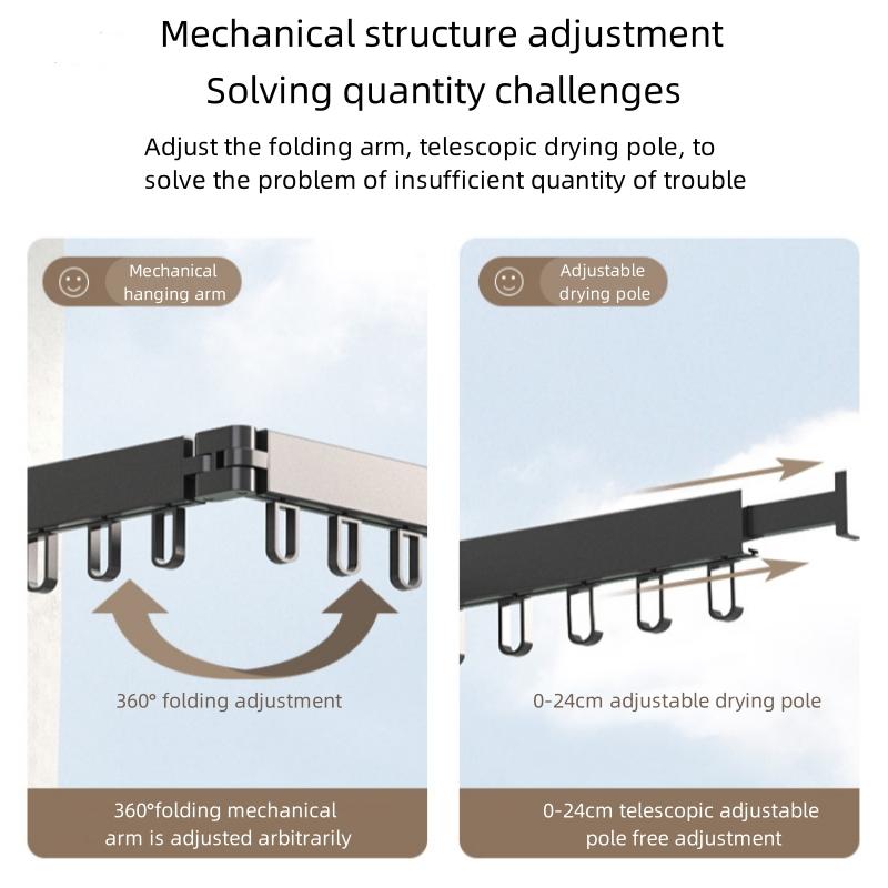 Wall Mounted Retractable Foldable Space Aluminum Drying Rack Clothing Rack Space-saving Helper Comforter Sheet Drying Racks for Home