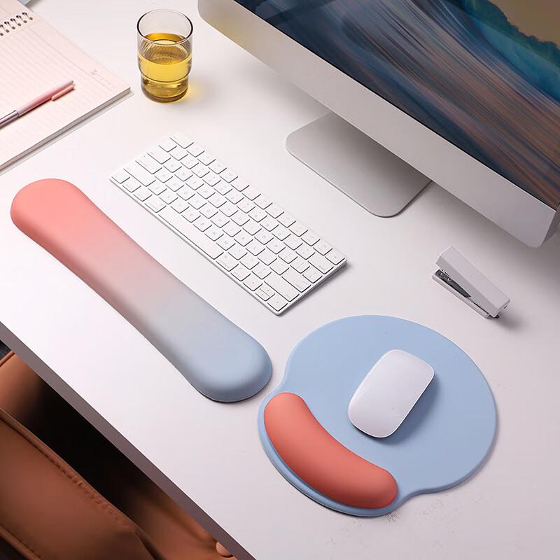 Cat Box Candy Color Wrist Rest Mouse Pad Office Keyboard Wrist Support Cute High-Value Gradient Blue Orange Keyboard Wrist Rest