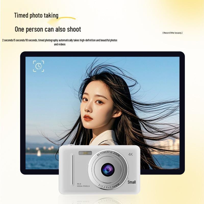 Retro CCD Portable Dual Flash Card Camera for New Students