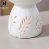 White Ceramic Incense Burner Candle Essential Oil Aromatherapy Diffuser Hollow Heating Stove Middle East Home Decor Ornament