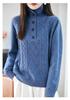 Women's Thickened Lapel Sweater: Warm Stand-up Collar Knitwear for Autumn/Winter