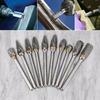 10pcs Tungsten Head Carbide Burrs For Rotary Drill Grinder Carving Bit New