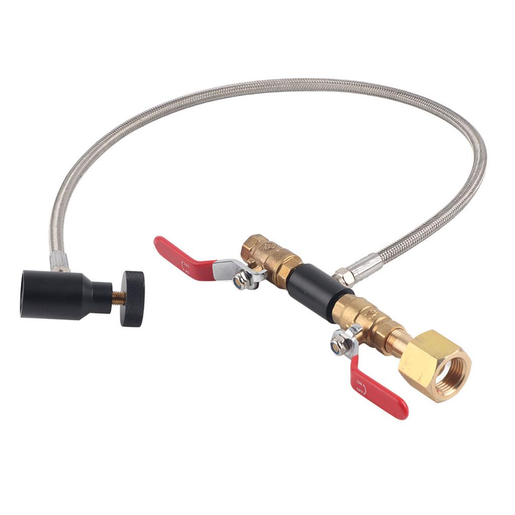 CGA-320 CO2 Cylinder Refill Adapter with Hose For Filling Soda Tank 24" Without Gauge