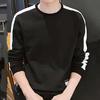 Men Shirt Contrast Colors O Neck Pullover All Match Spring T-shirt for Daily Wear
