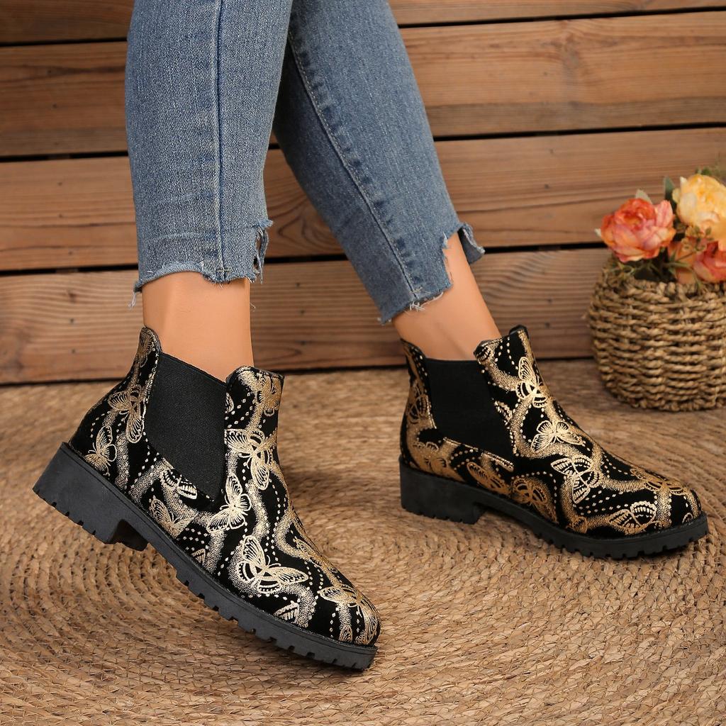 Fashion 2025 New Women Boots Comfortable Outdoor Shoes Chunky Heel Work Anti-slip Shoes for Women Casual Fashion Round Toe Ankle Boots