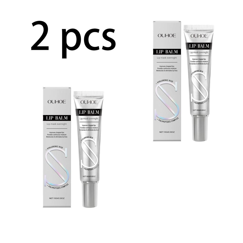 OUHOE Moisturizing Lip Balm with Hyaluronic Acid Peptides for Long-lasting Hydration, Improves Lip Lines, Suitable for Lips 15g