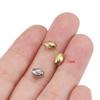 20pcs Stainless Steel Gold Color Oval Cylinder Water Wave Spacer Loose Bead for Bracelets Necklace Beads Jewelry Making DIY