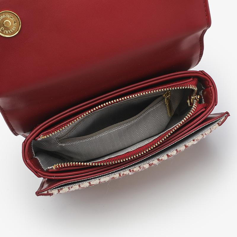 Wedding Bag 2024 New Summer Small Square Bag Red Wedding Bag Niche Versatile Ins Single Shoulder Crossbody Bridal Bag
