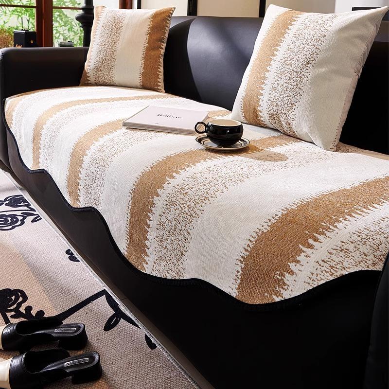 Light Luxury Special-Shaped Sofa Cushion, Universal In All Seasons, High-End Non-Slip Seat Cushion, Irregular Curved Straight Row Sofa Cover