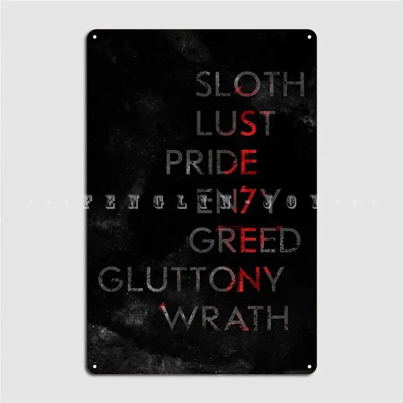 

Seen Movie Poster Metal Plaque Classic Wall Decor for Cave Garage Club Tin Sign Poster Vintage Style 20x30cm（7.8x11.8inch）