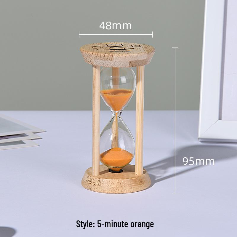 Bamboo & Wood Durable Hourglass Timer - Creative Design for High-End Decor