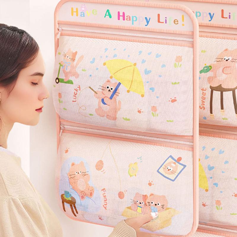 Wandmontierte Aufbewahrungstasche für Unterwäsche, faltbarer Organizer für BHs und Socken, Organizer für Handtücher und Badetücher im Schrank