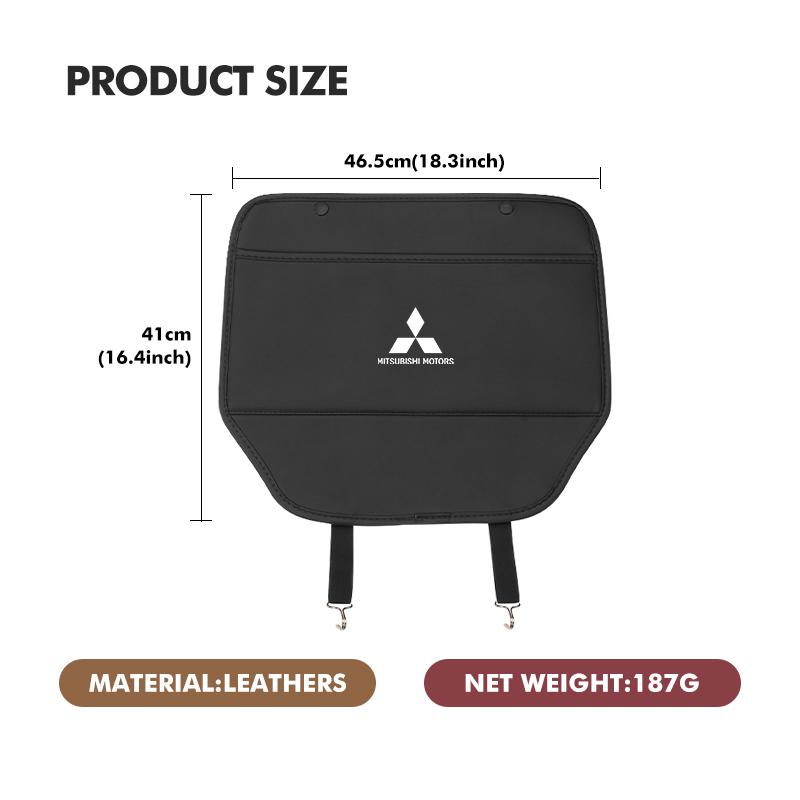 Car Seat Back Protection Anti-Kick Pad Rear Seat Storage Bag Accessories For Mitsubishi Outlander Pajero Sport Lancer EX ASX