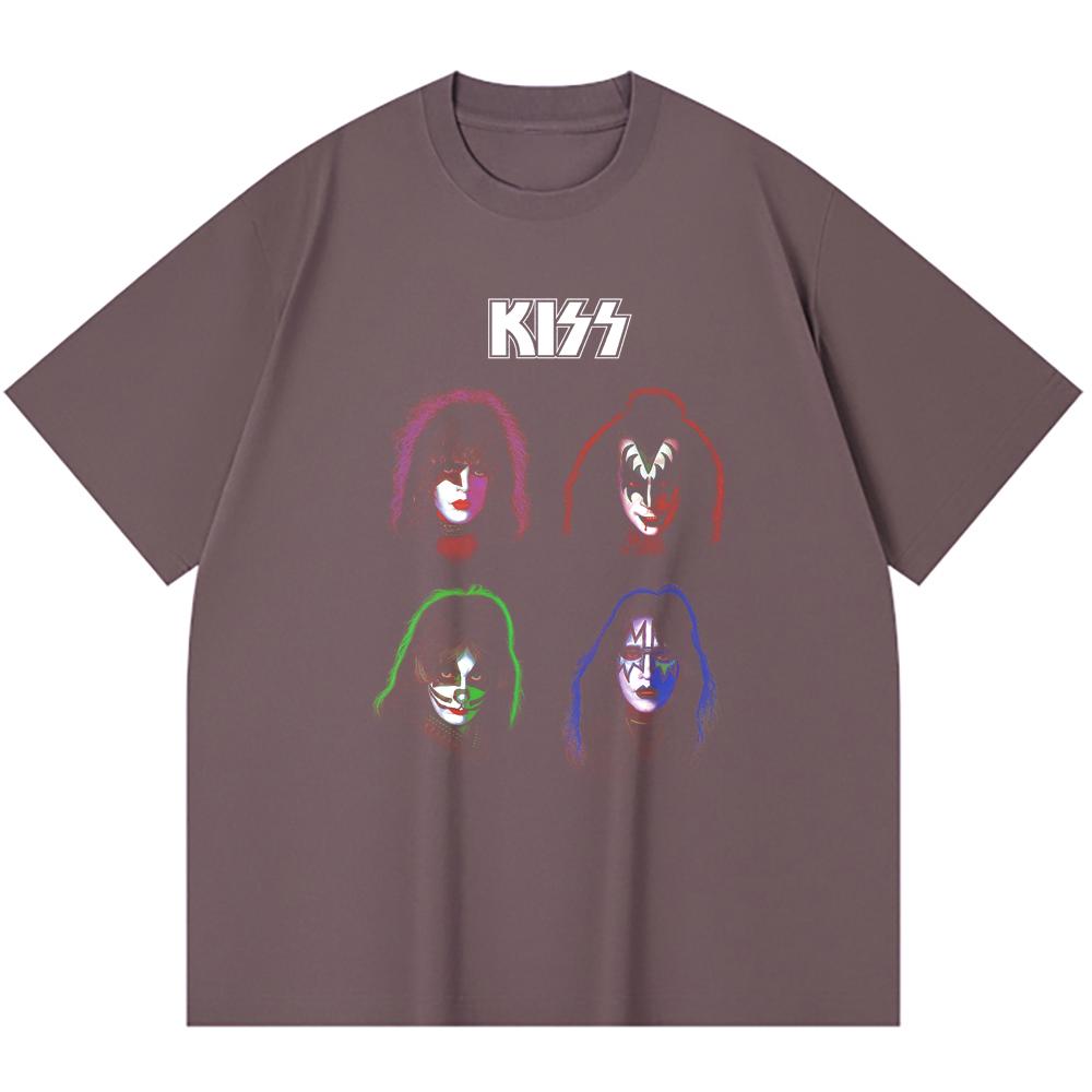 230 g/m² 100% Bavlna T-shirt Heavy Metal Rocková Kapela Tisk Populární Hudby Unisex Těžký Bavlněný T-shirt