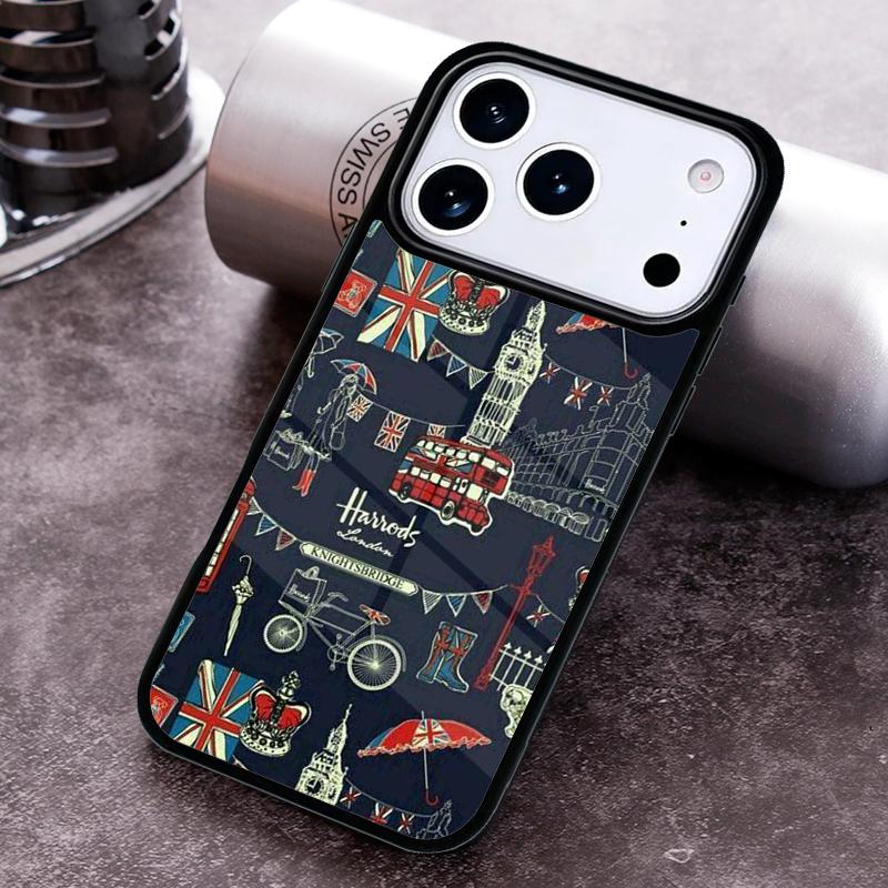 London Red Bus Big Ben Phone Case for iPhone 17 16 15 Pro Max Air 14 13 12 11 Plus Shockproof Capa Cover