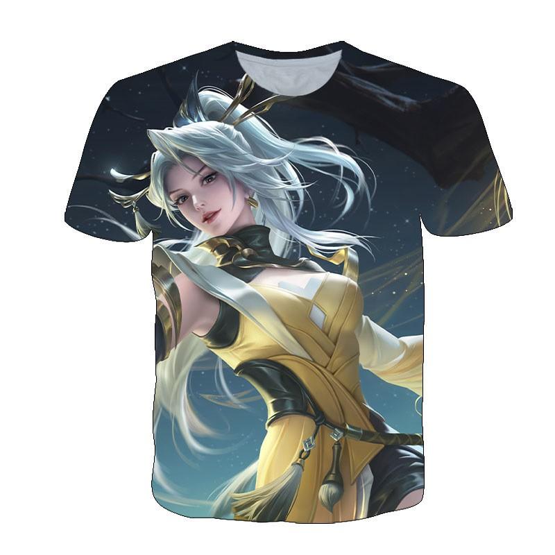 Men Women Gaming T-Shirt With 3D Digital Print Character Design Casual Short Sleeve Tee