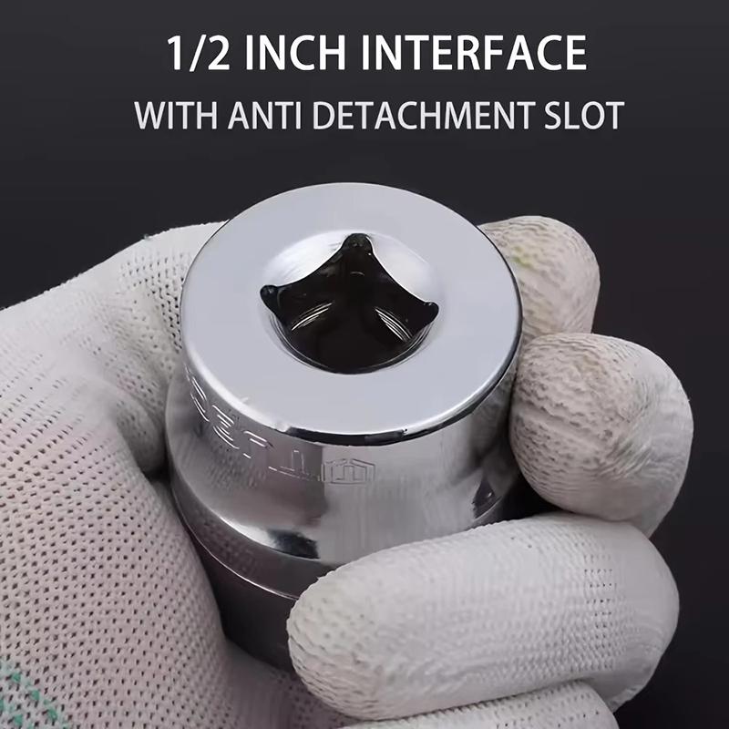 10Pcs/Set Socket Wrench 1/2-Inch Drive With Way Quick Released Hex Socket Ratchet Handle And Bent Rod Mechanic Tool Kit