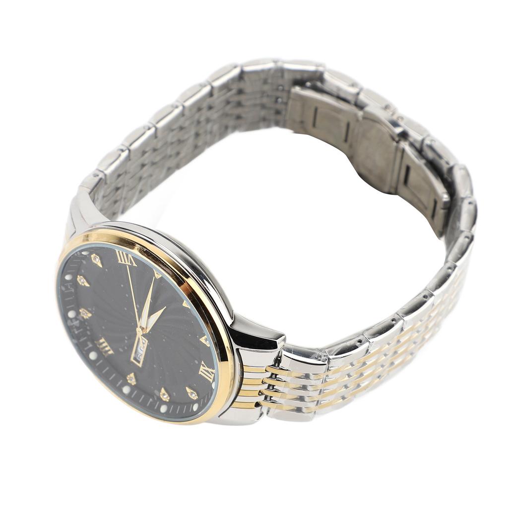Quartz Men Watch Business Stylish Wristwatch Water Resistant Men Watch with Date Function for Business