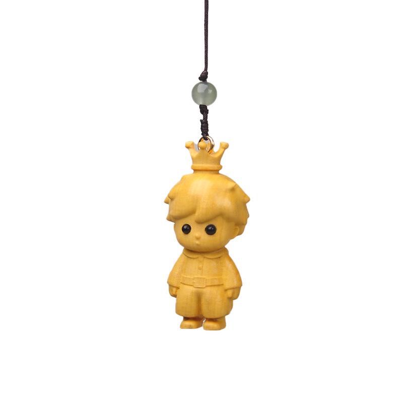 Little Prince Golden Sandalwood Healing Keychain - Cute Bag Charm & Children's Gift