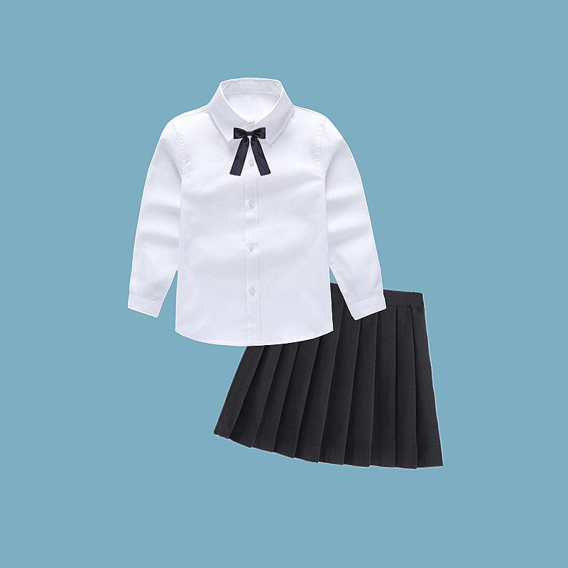 Weißes Langarm-Schuluniform-Kostüm für Jungen – Vielseitige Performance-Kleidung für Veranstaltungen am 1. Juni