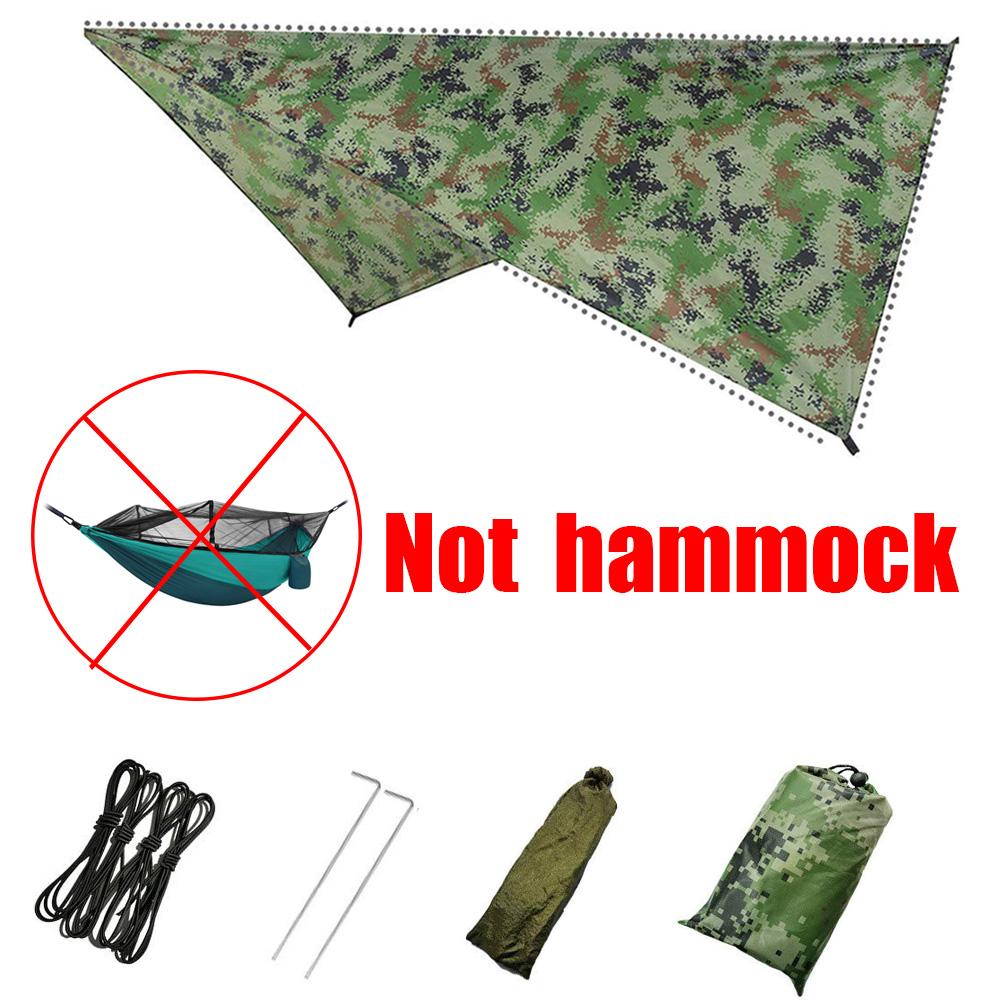 260x140cm Outdoor Double Camping Hammock with Mosquito Net and Rain Fly Tarp Lightweight Parachute Hammocks for Travel Hiking