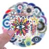 60 Waterproof Evil Eye Graffiti Stickers for Luggage, Notebooks, and Skateboards
