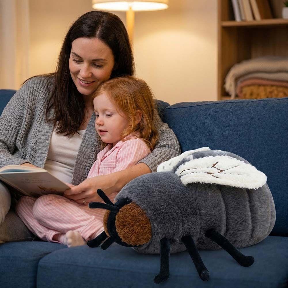 Fluffy Simulation Fly Plush Toy Collection Appease Fly Plush Doll Cute Cartoon Stuffed Animals Doll Kids Holiday Gifts