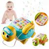 Tartaruga Musicale Strisciante Giocattoli per Bambini Telefono Giocattolo Interattivo per Bambini con Luci Musicali Giocattoli Educativi per l'Apprendimento Precoce per Bambini