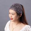 Pearl Lace Embroidered Hairband Hollow Thin Wide Brim Lace Hair Headband
